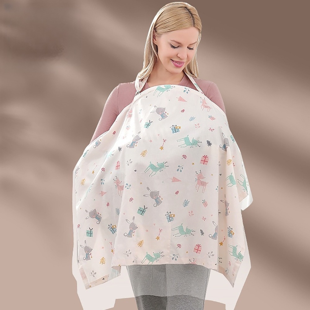 Nursing Cover Breastfeeding - Breathable Mesh Breastfeeding Cover Cartoon Cotton