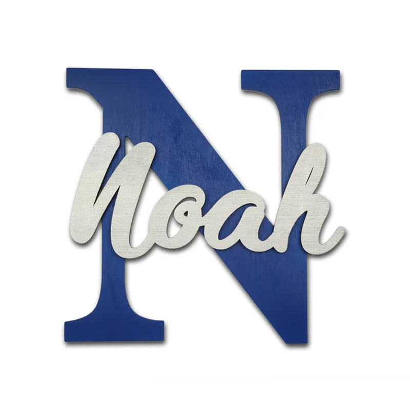 Baby Nursery Name Sign - Wooden Letters, Baby Nursery Wall Hanging
