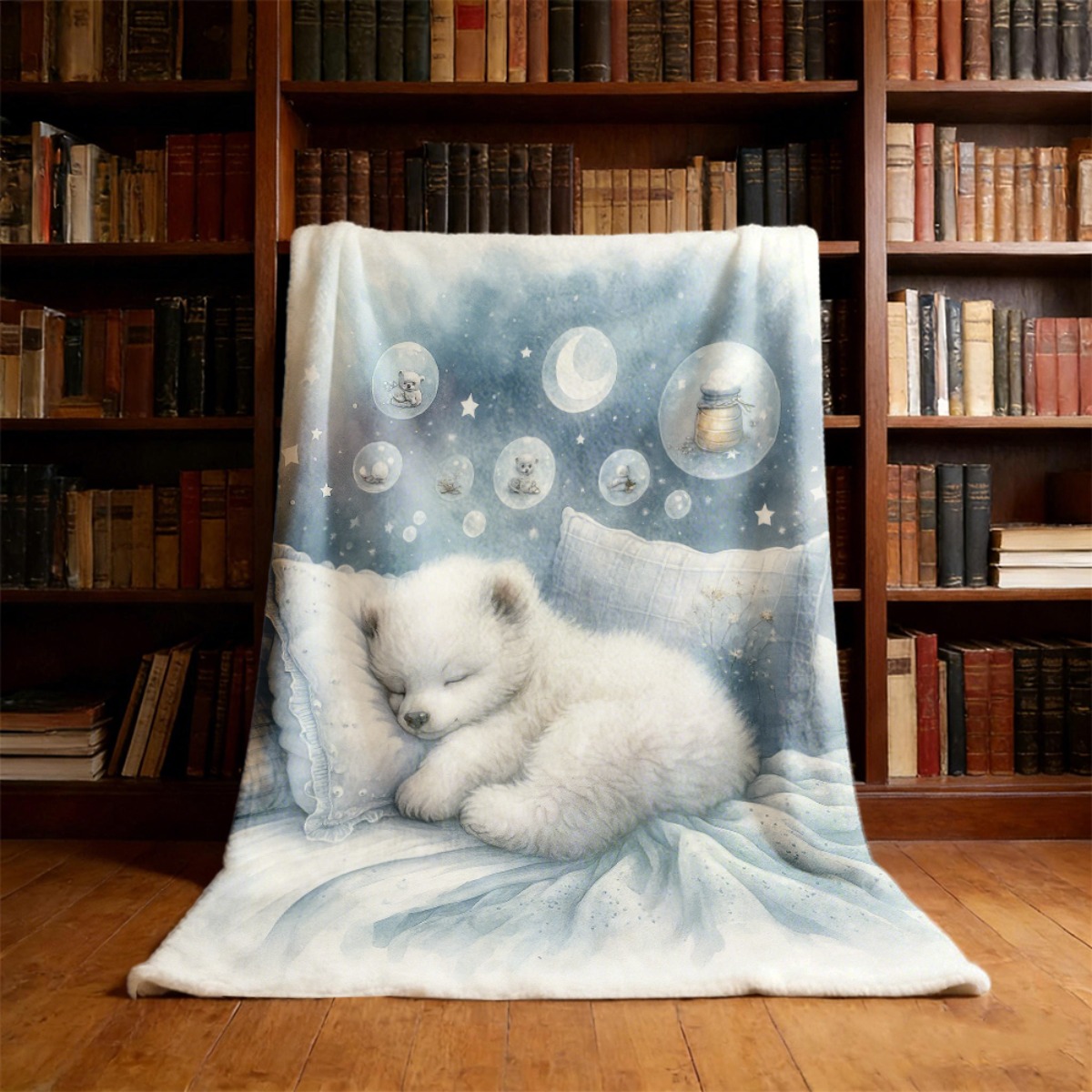 Baby Nursery Bedding Sets - Cozy Polar Bear Nursery Throw Blanket