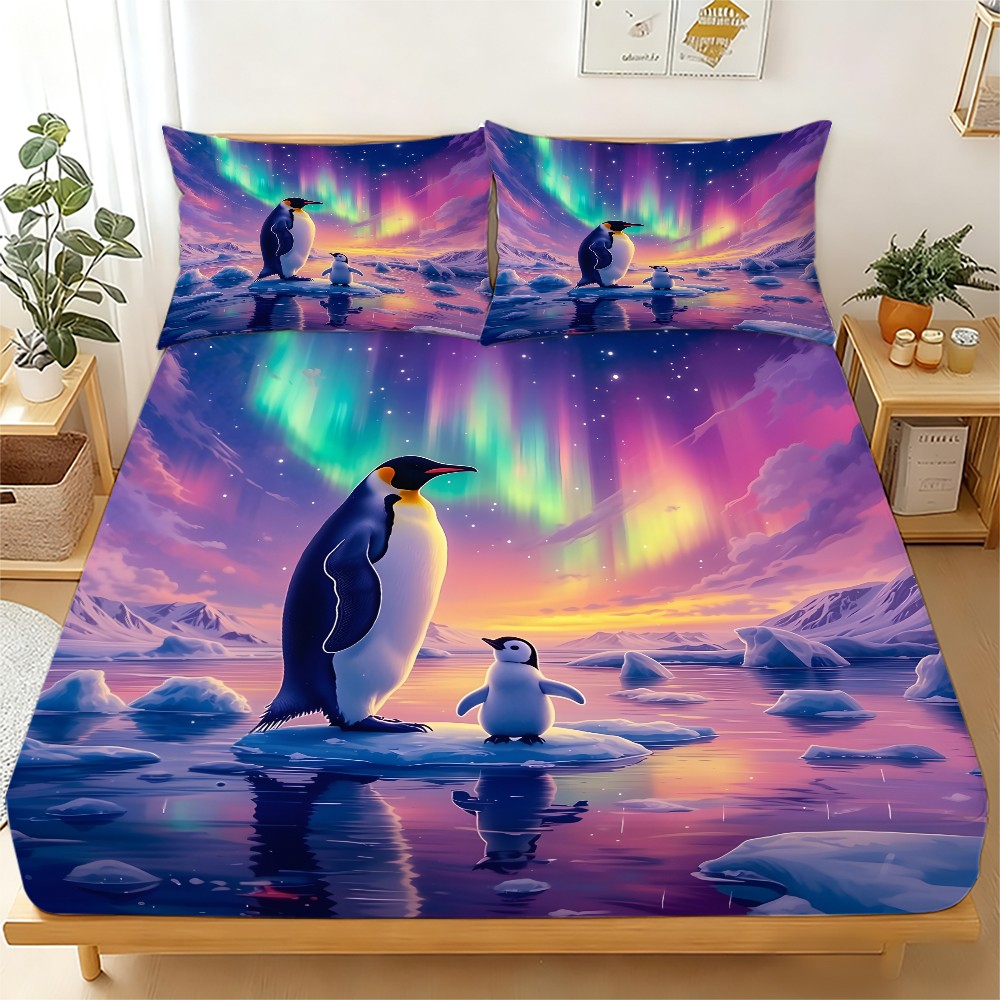 Baby Nursery Bedding Sets - Aurora Penguin Bedding Set Three-Piece Set