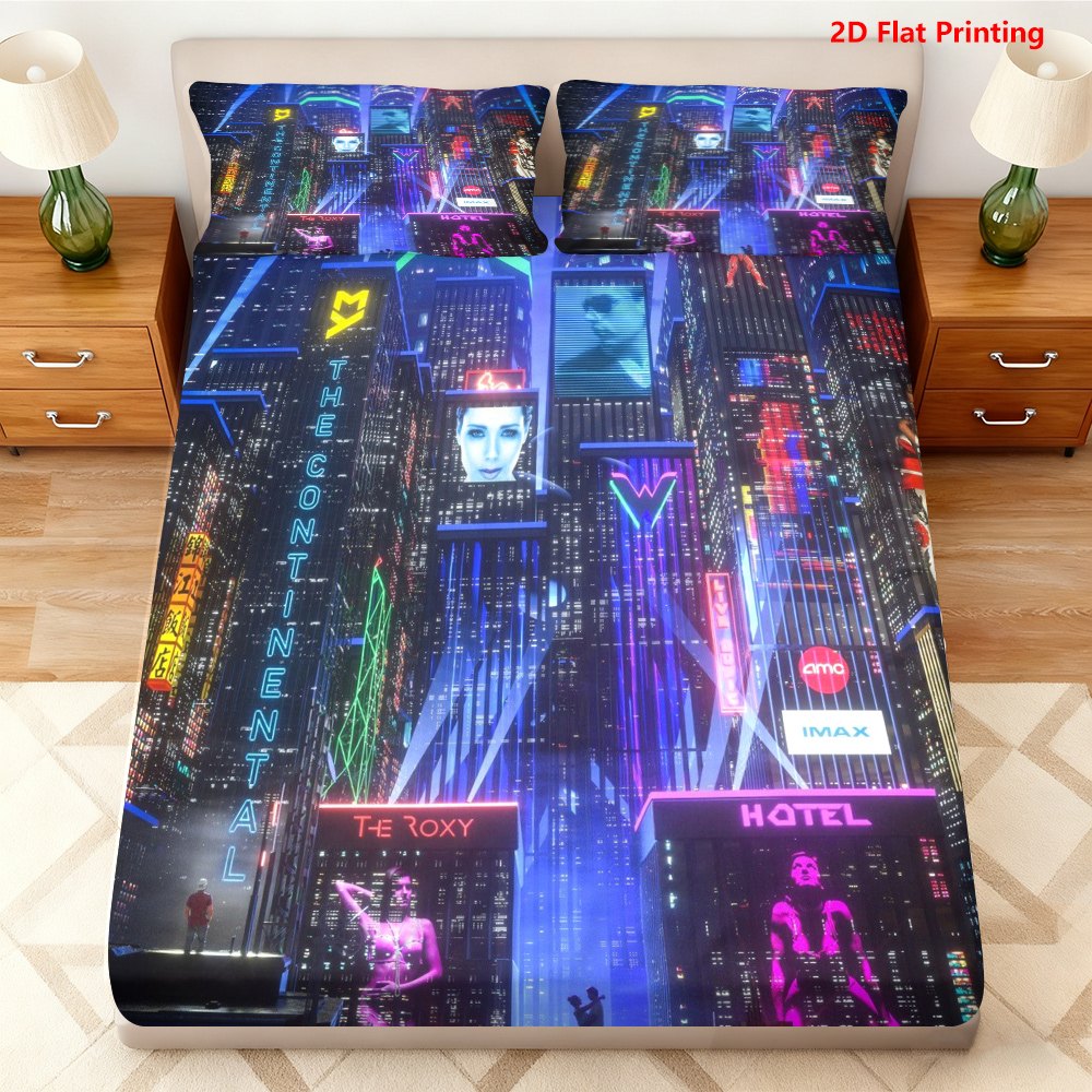 Baby Nursery Bedding Sets - 3-Piece Set of Urban Landscape Bed