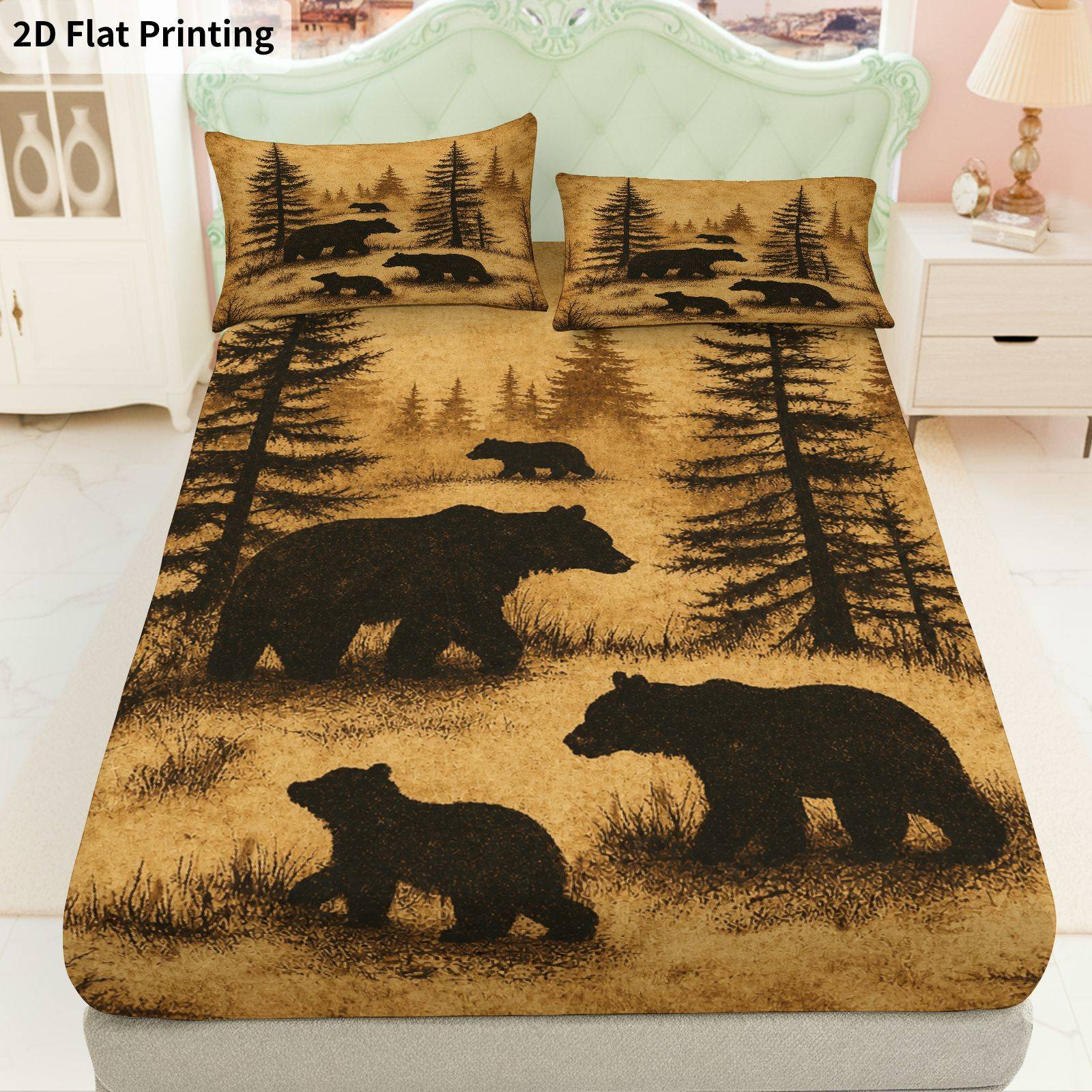 Baby Nursery Bedding Sets - Little Bear Forest Bed Sheets Full