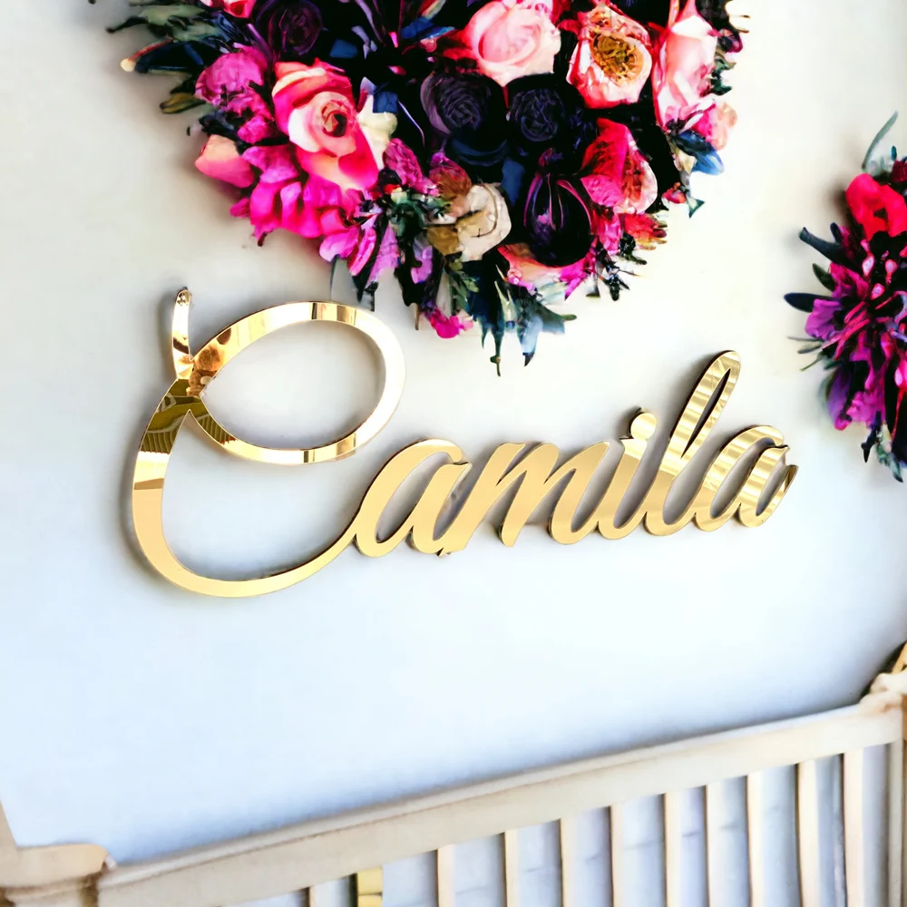 Custom Baby Name Sign Decor Pe - Baby Nursery Mirror ulasan dan harga