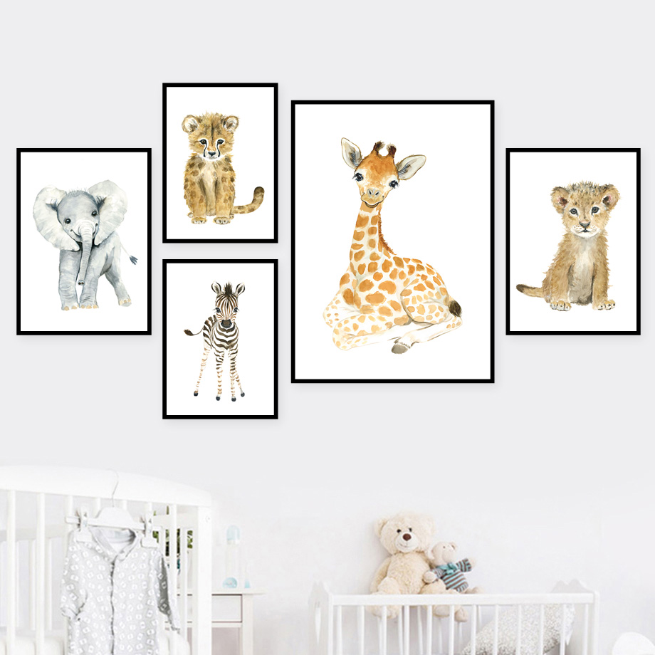 Elephant Fox Zebra Giraffe Leo - Baby Nursery Mirror ulasan dan harga