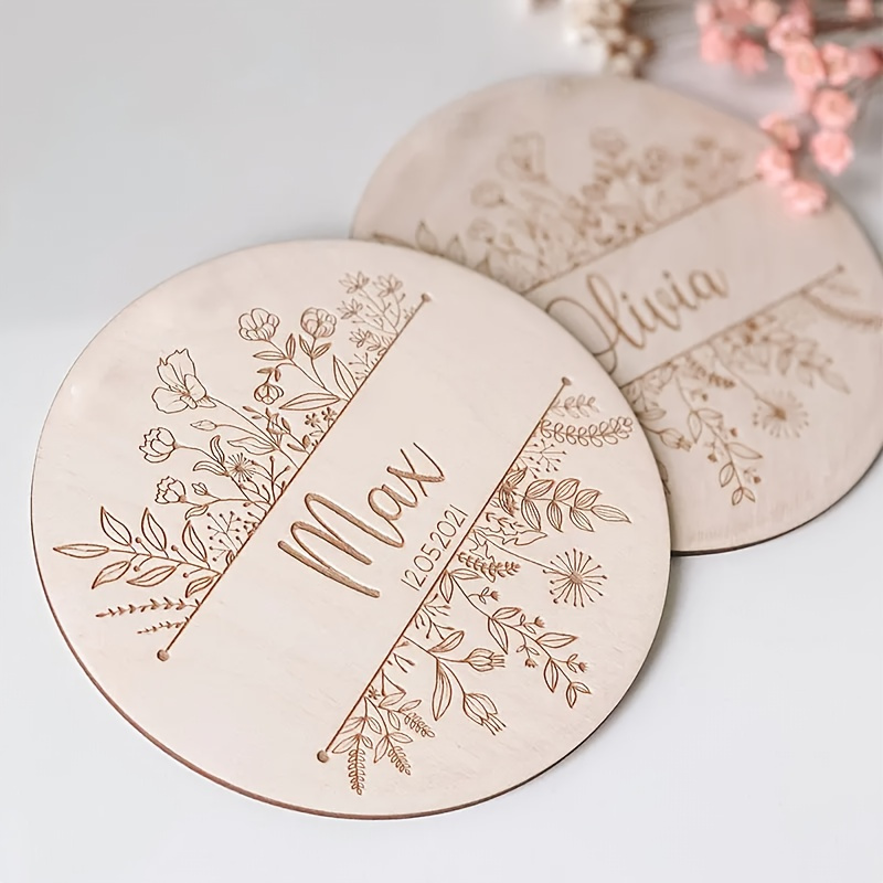 Personalized Floral Engraved N - Baby Nursery Name Sign ulasan dan harga