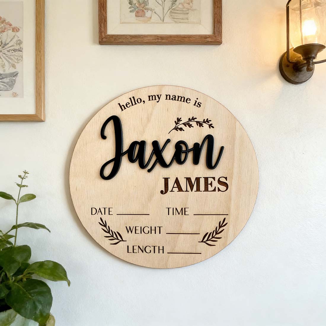 1Pc Custom Baby Announcement S - Baby Nursery Name Sign ulasan dan harga