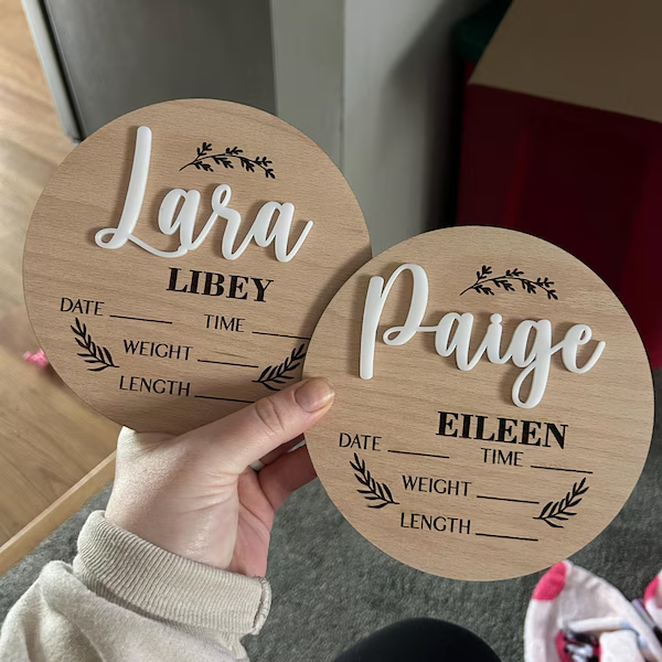 1Pc Custom Baby Announcement S - Baby Nursery Name Sign ulasan dan harga