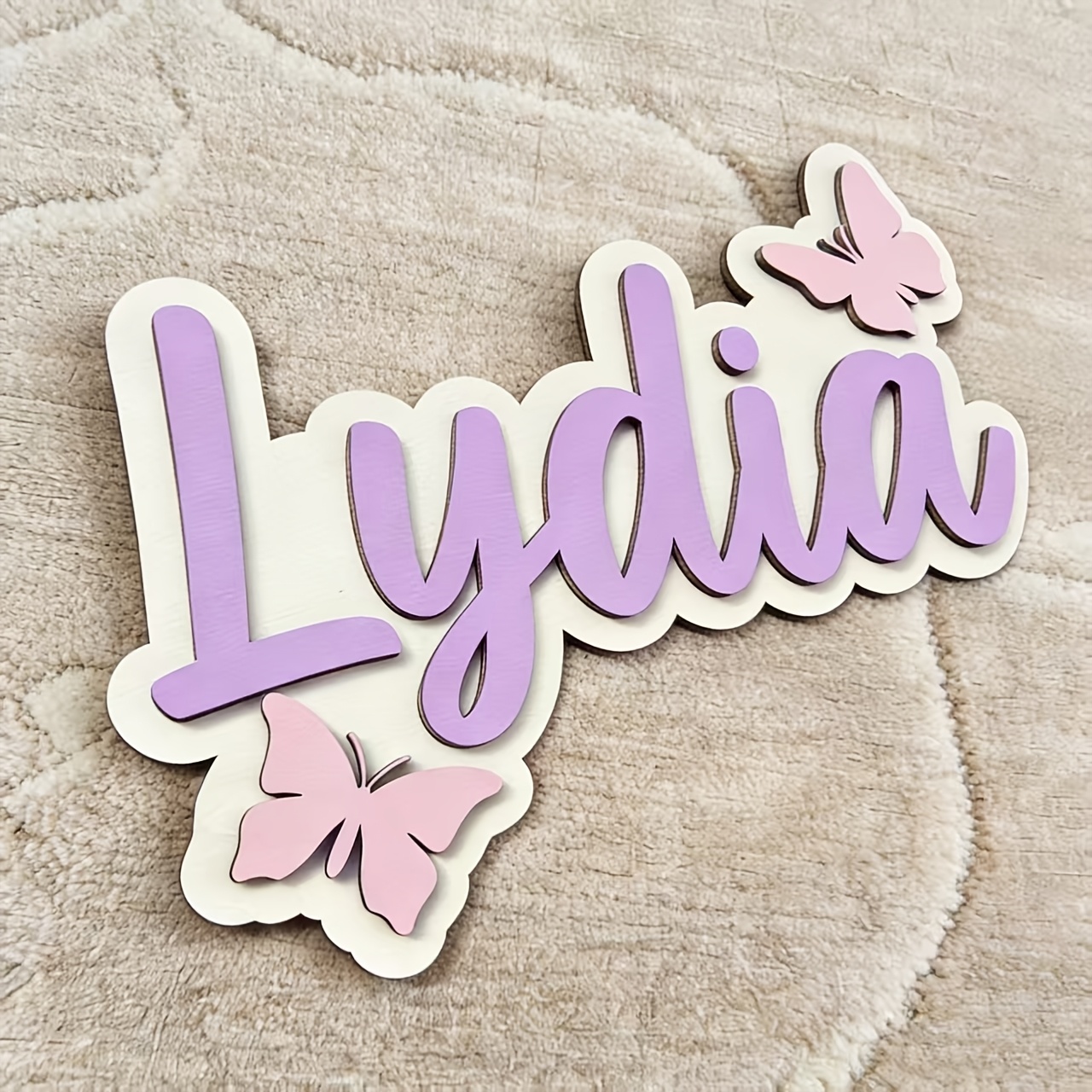 Personalized Blue & Pink Butte - Baby Nursery Name Sign ulasan dan harga