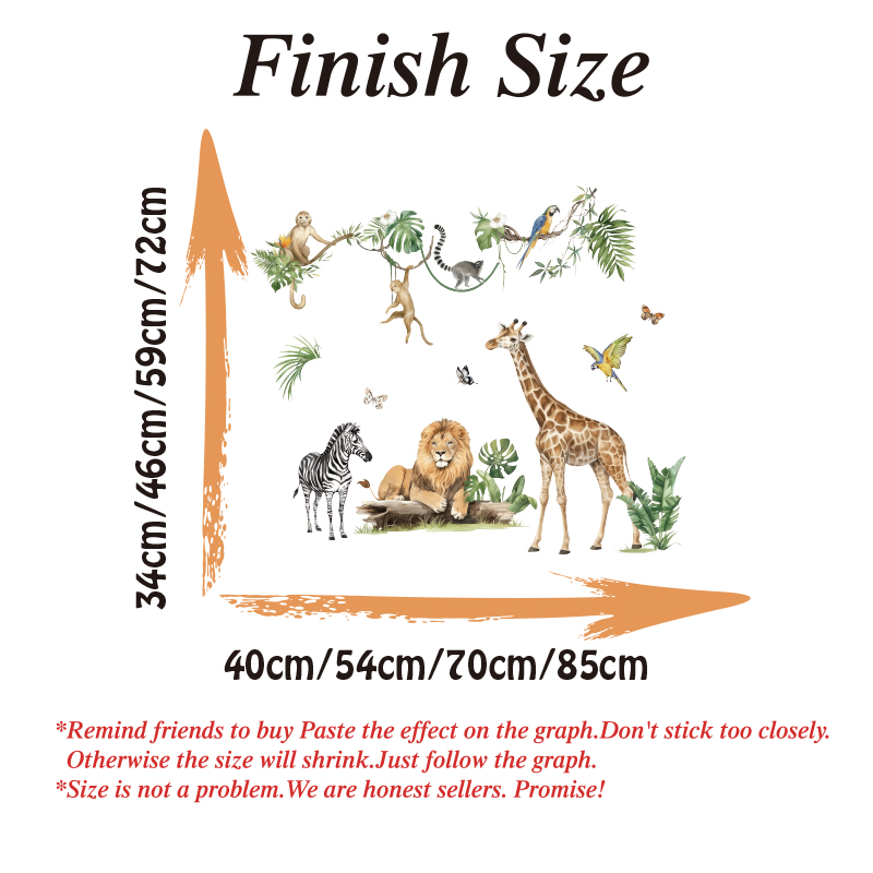 Large Jungle Animal Tropical L - Baby Nursery Needs ulasan dan harga