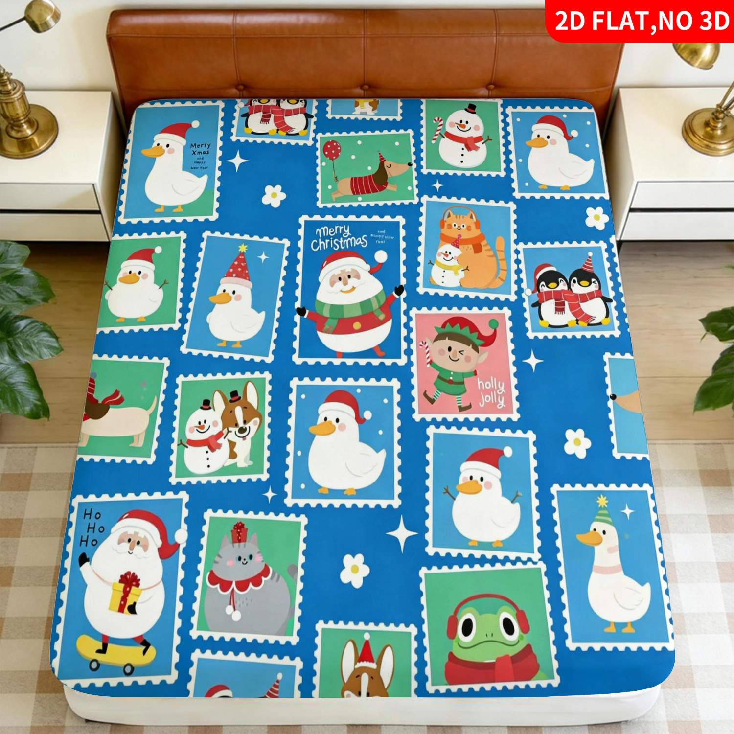 Christmas Animal Stamp Pattern - Baby Nursery Bedding Sets ulasan dan harga
