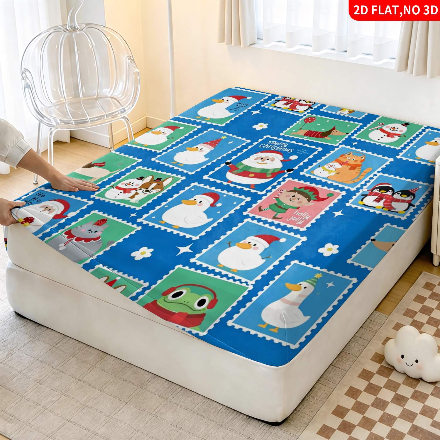 Christmas Animal Stamp Pattern - Baby Nursery Bedding Sets ulasan dan harga