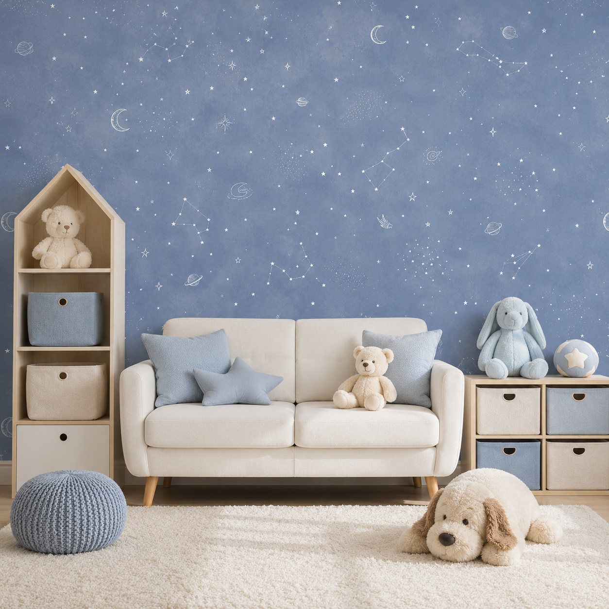 Blue Starry Sky Self Adhesive  - Baby Nursery Water ulasan dan harga