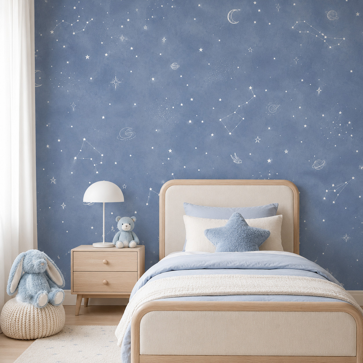 Blue Starry Sky Self Adhesive  - Baby Nursery Water ulasan dan harga
