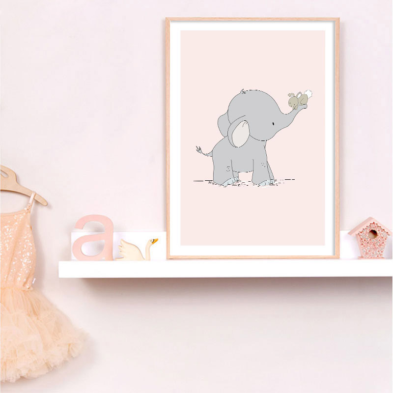 Elephant Nursery Wall Art Canv - Baby Nursery Mirror ulasan dan harga