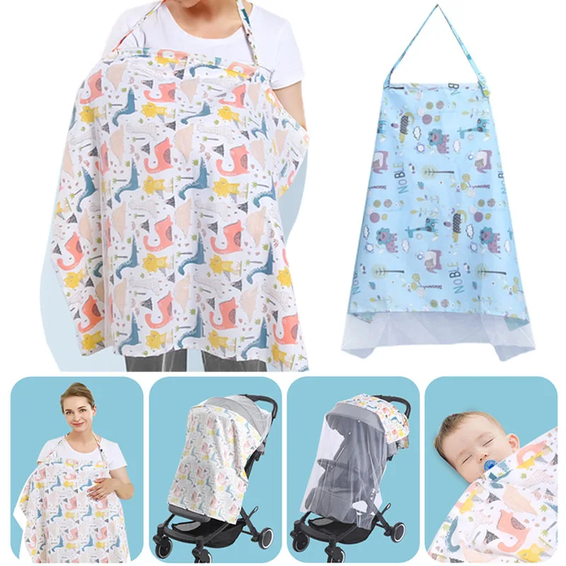 100% Cotton Baby Feeding Nursi - Nursing Cover Breastfeeding ulasan dan harga