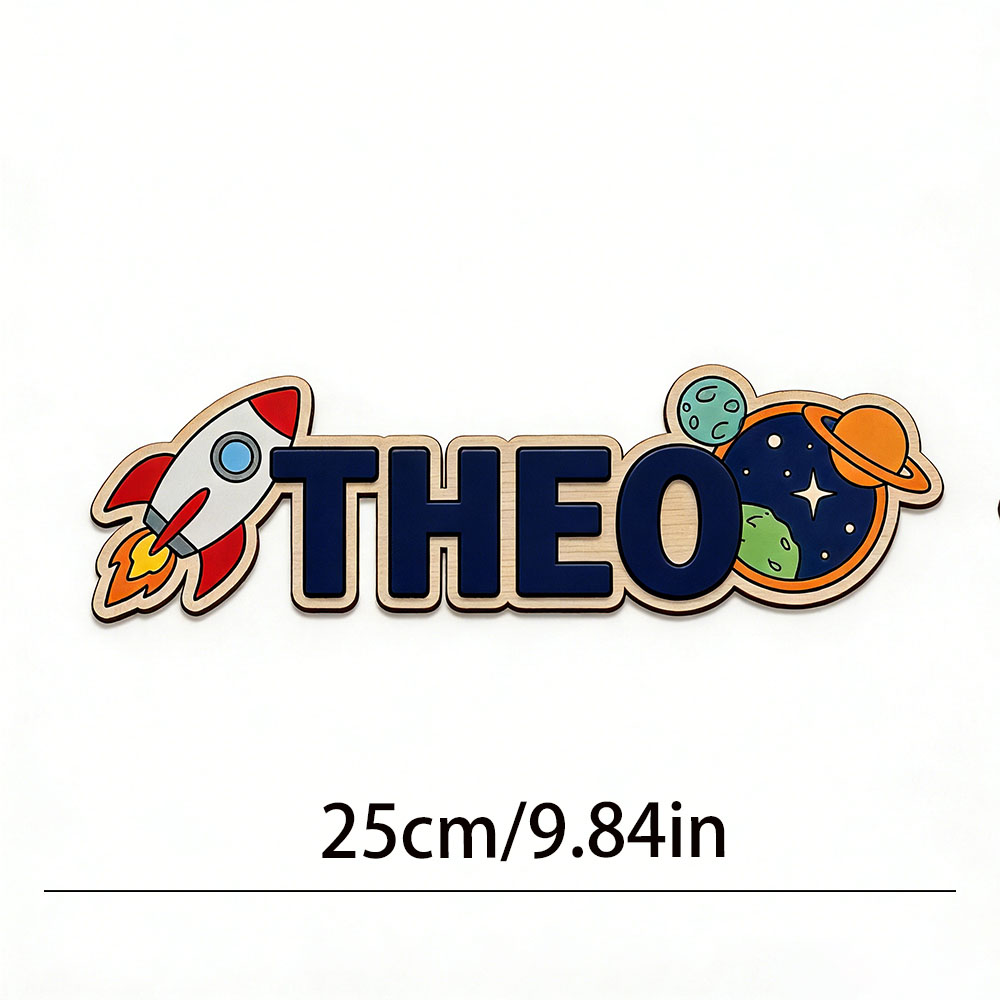 Personalized Space Rocket Name - Baby Nursery Name Sign ulasan dan harga