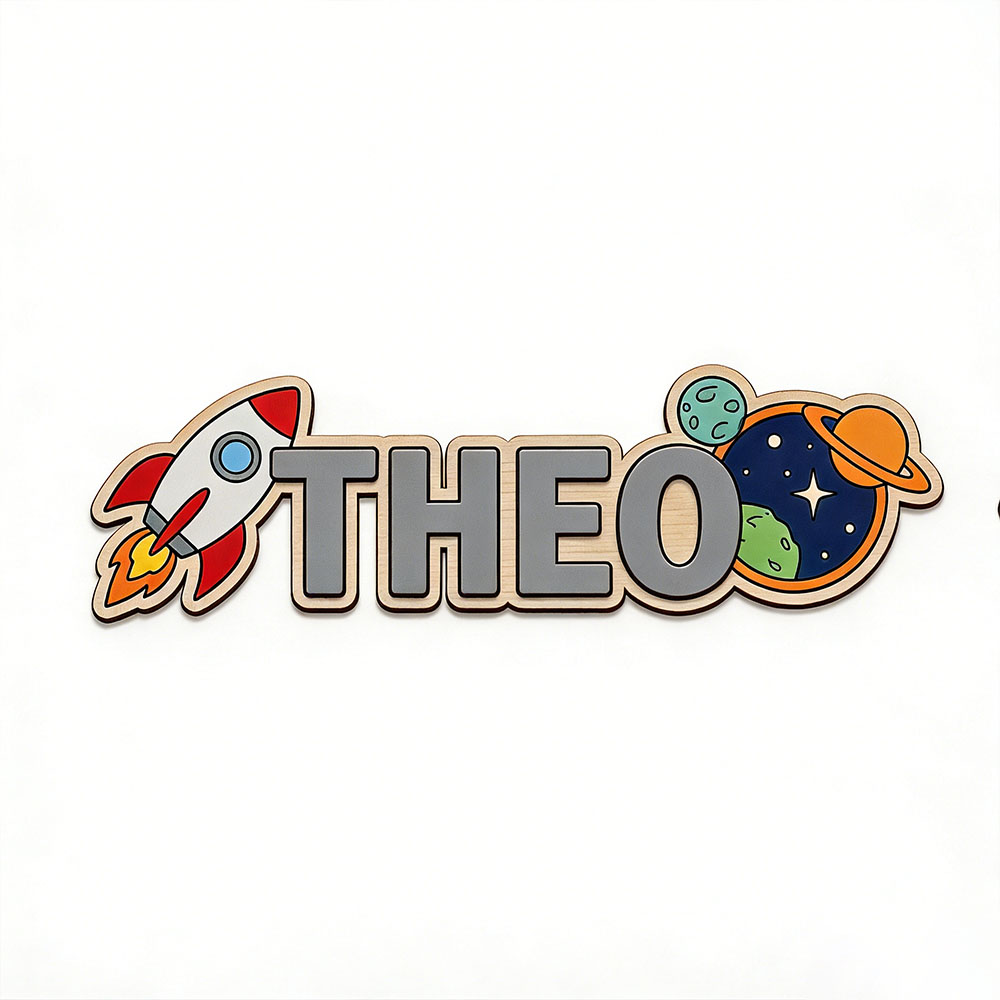 Personalized Space Rocket Name - Baby Nursery Name Sign ulasan dan harga