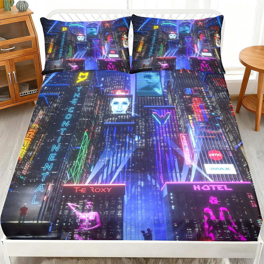 3-Piece Set of Urban Landscape - Baby Nursery Bedding Sets ulasan dan harga