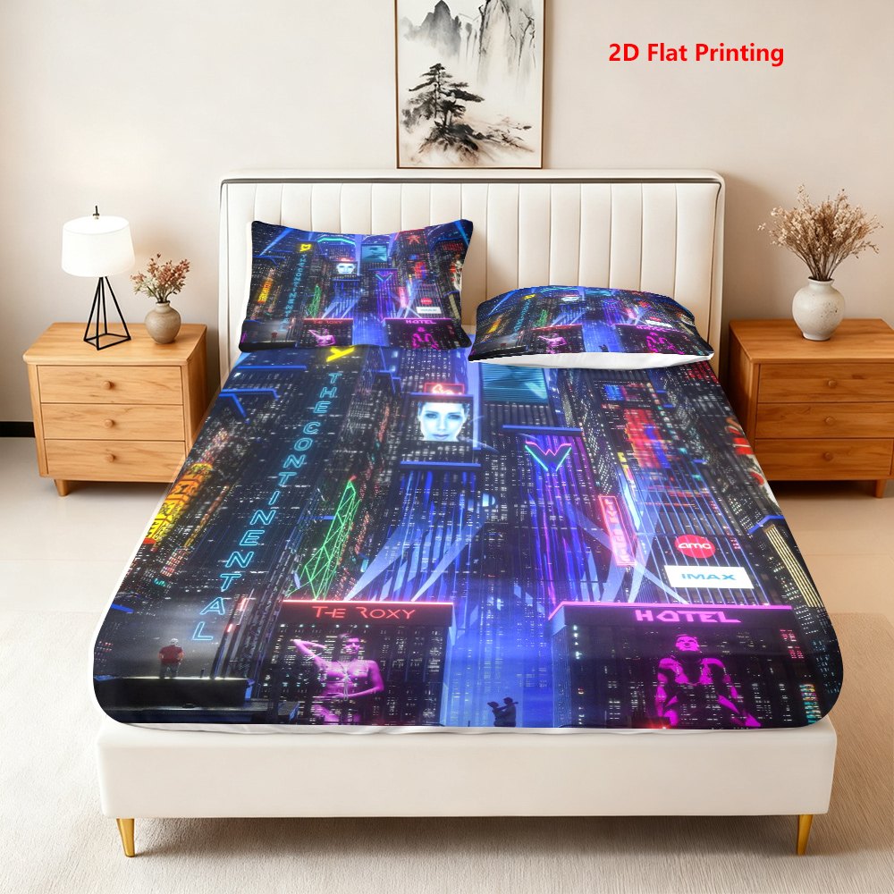 3-Piece Set of Urban Landscape - Baby Nursery Bedding Sets ulasan dan harga