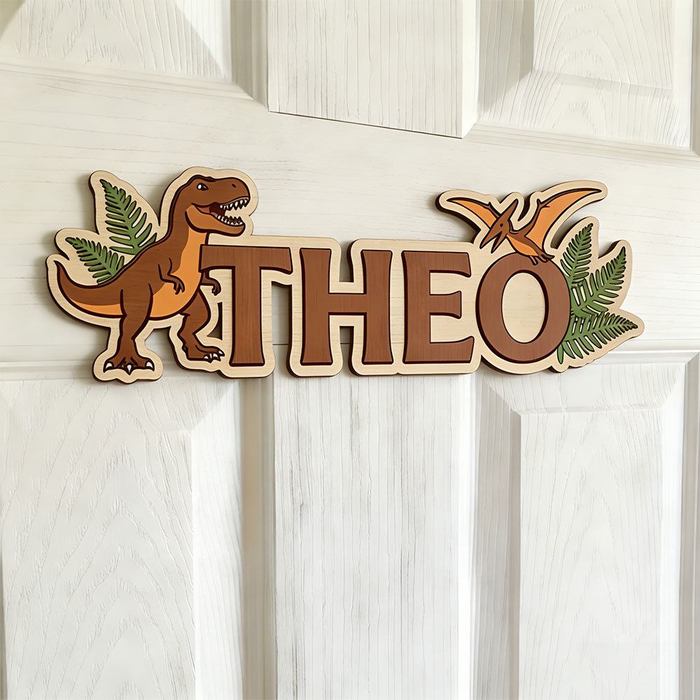 Personalized Dinosaur Name Sig - Baby Nursery Name Sign ulasan dan harga