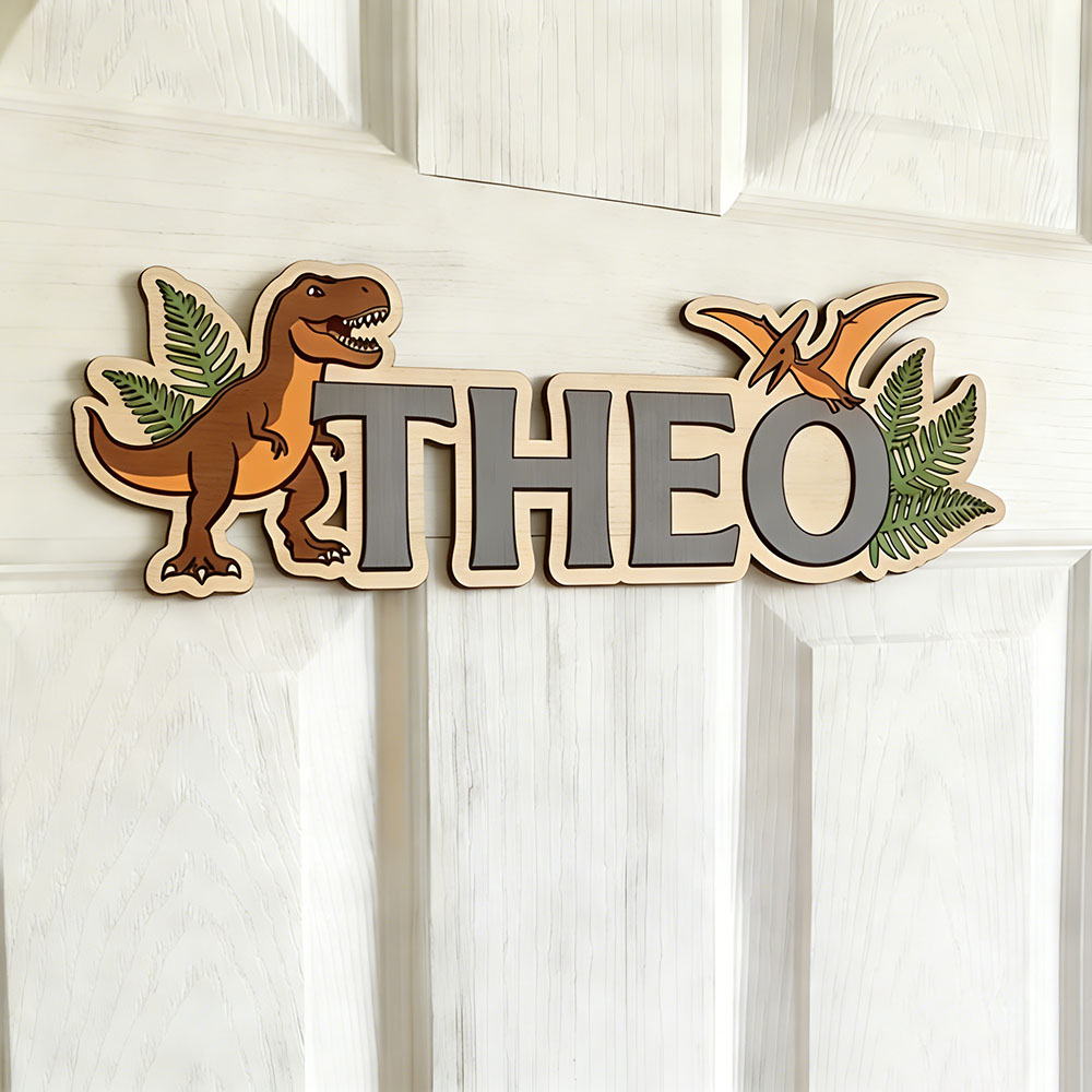 Personalized Dinosaur Name Sig - Baby Nursery Name Sign ulasan dan harga
