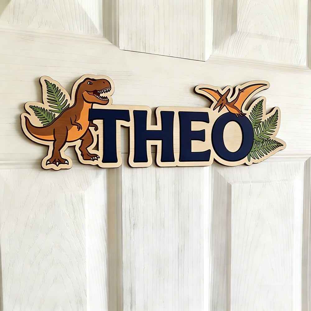 Personalized Dinosaur Name Sig - Baby Nursery Name Sign ulasan dan harga