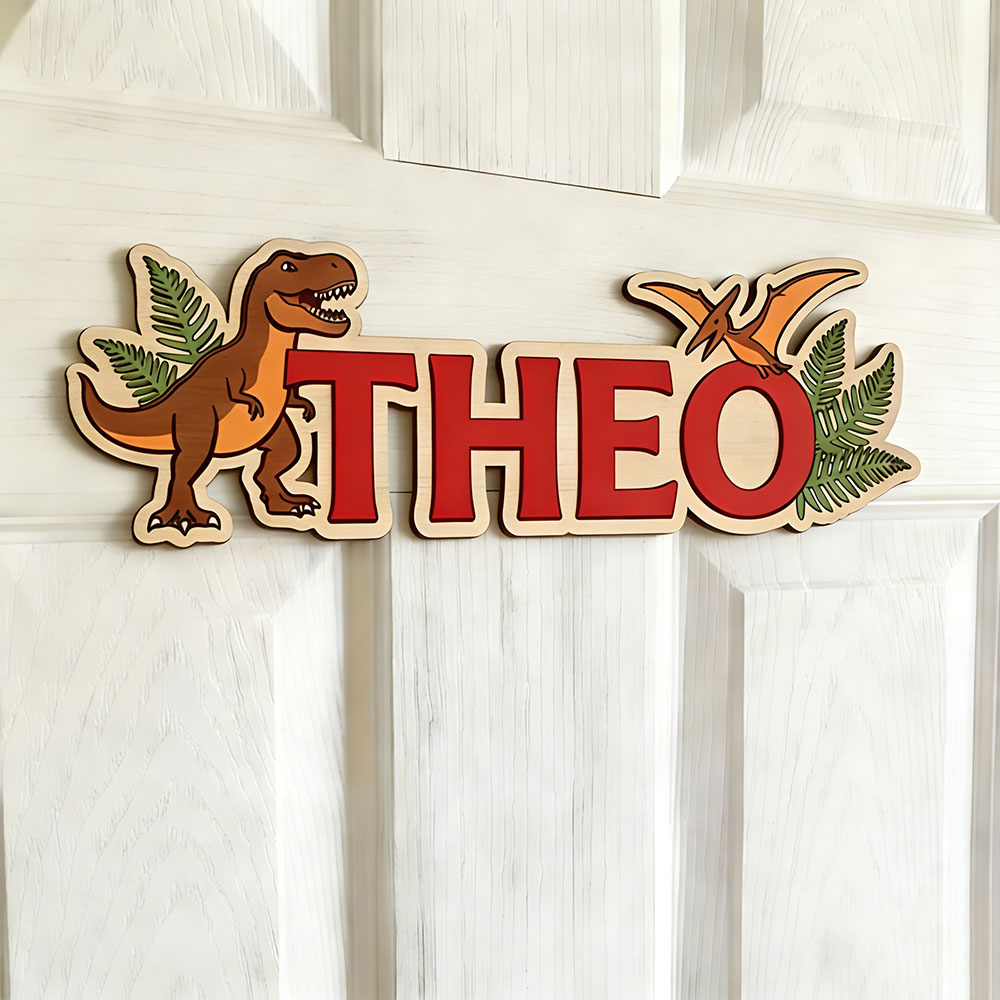 Personalized Dinosaur Name Sig - Baby Nursery Name Sign ulasan dan harga