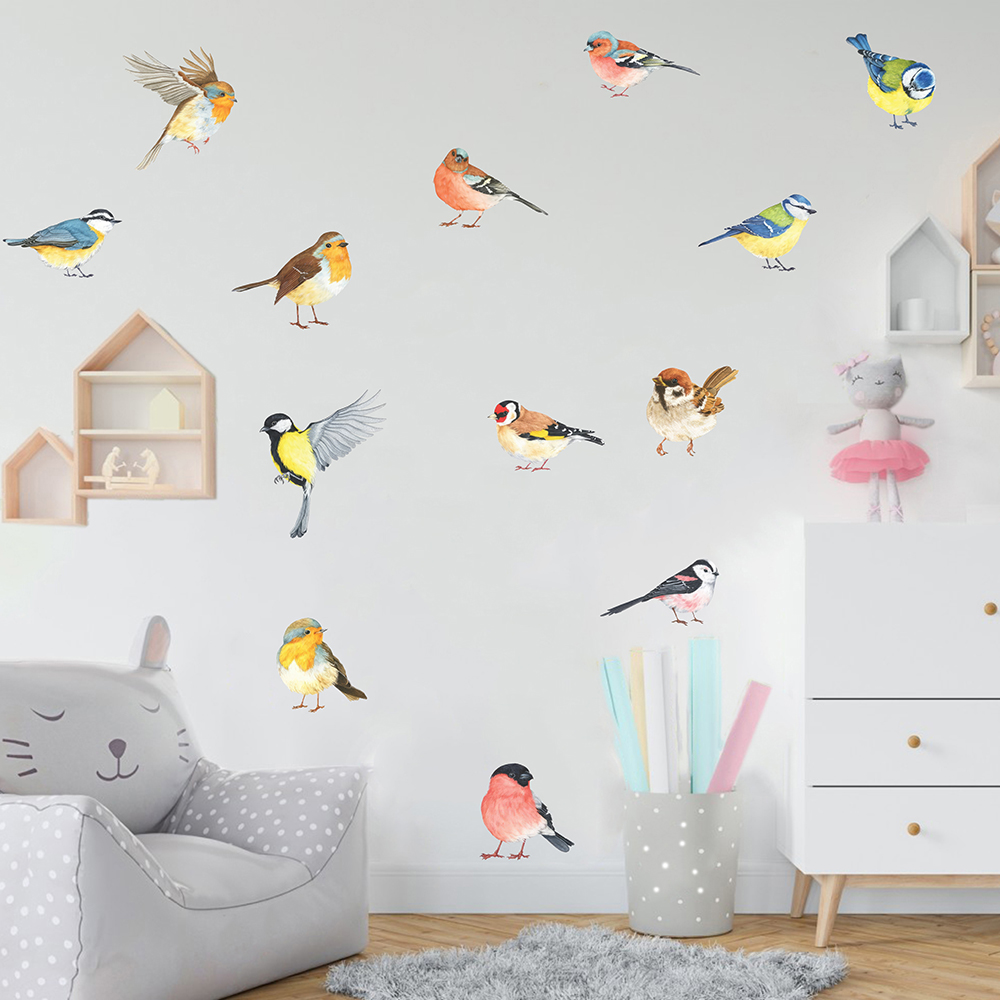 13pcs Little Birds Wall Sticke - Baby Nursery Needs ulasan dan harga