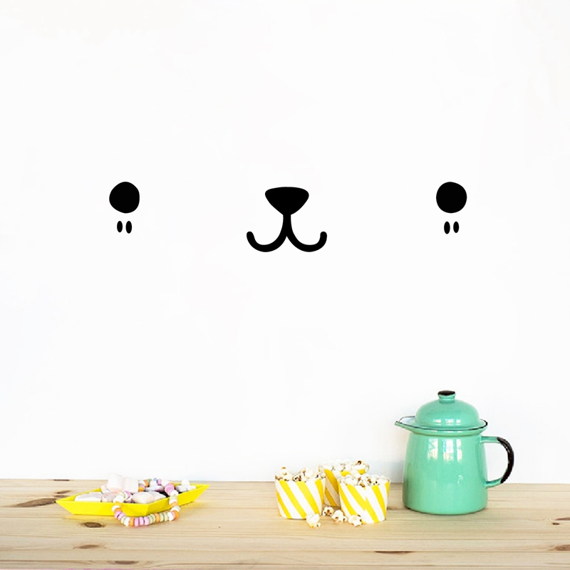 Cute Kawaii Face Wall Art Deca - Baby Nursery Needs ulasan dan harga
