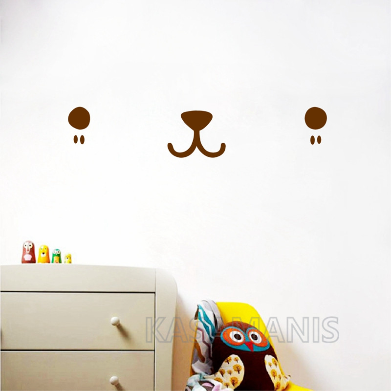 Cute Kawaii Face Wall Art Deca - Baby Nursery Needs ulasan dan harga