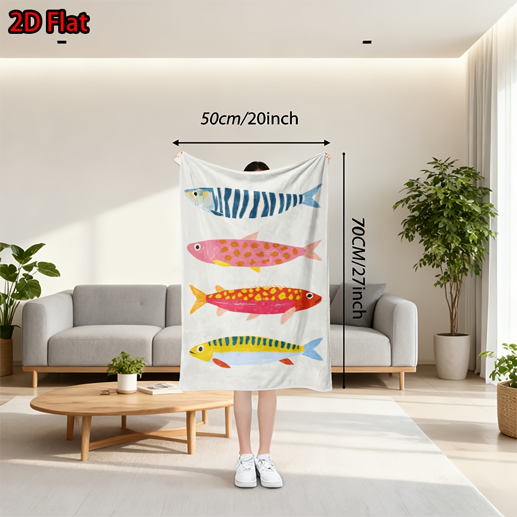 Whimsical Fish Print Throw Bla - Baby Nursery Ocean Theme ulasan dan harga