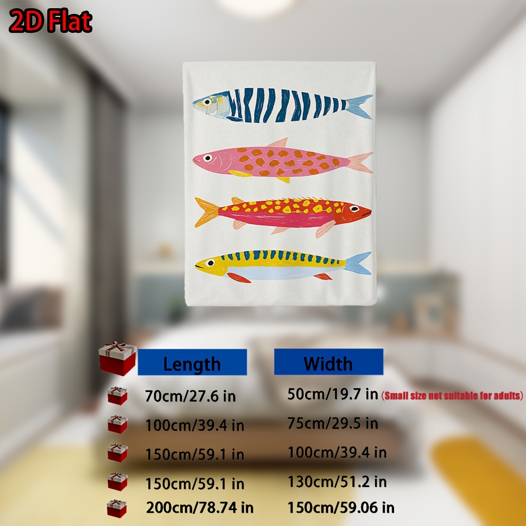 Whimsical Fish Print Throw Bla - Baby Nursery Ocean Theme ulasan dan harga