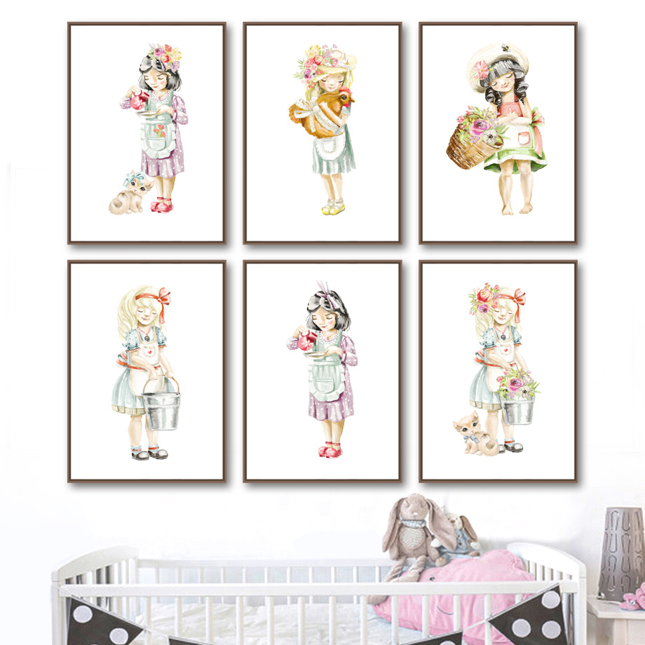Cute Baby Girl Flower Cat Chic - Baby Nursery Mirror ulasan dan harga