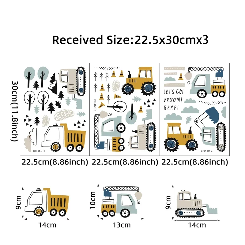 Hand Drawn Cute Cars Cargo Tru - Baby Nursery Needs ulasan dan harga