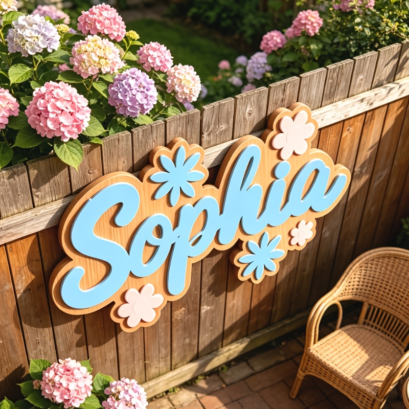 Personalized Floral Themed Nam - Baby Nursery Name Sign ulasan dan harga
