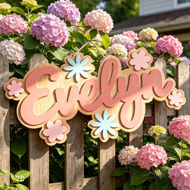 Personalized Floral Themed Nam - Baby Nursery Name Sign ulasan dan harga