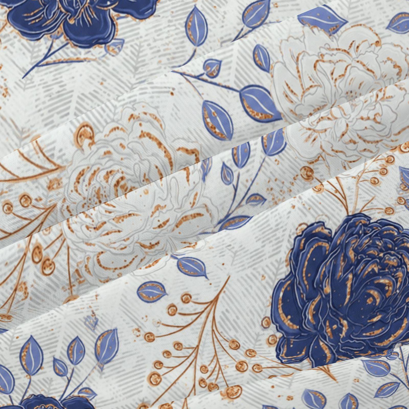 Three-Piece Blue Floral Fitted - Baby Nursery Bedding Sets ulasan dan harga