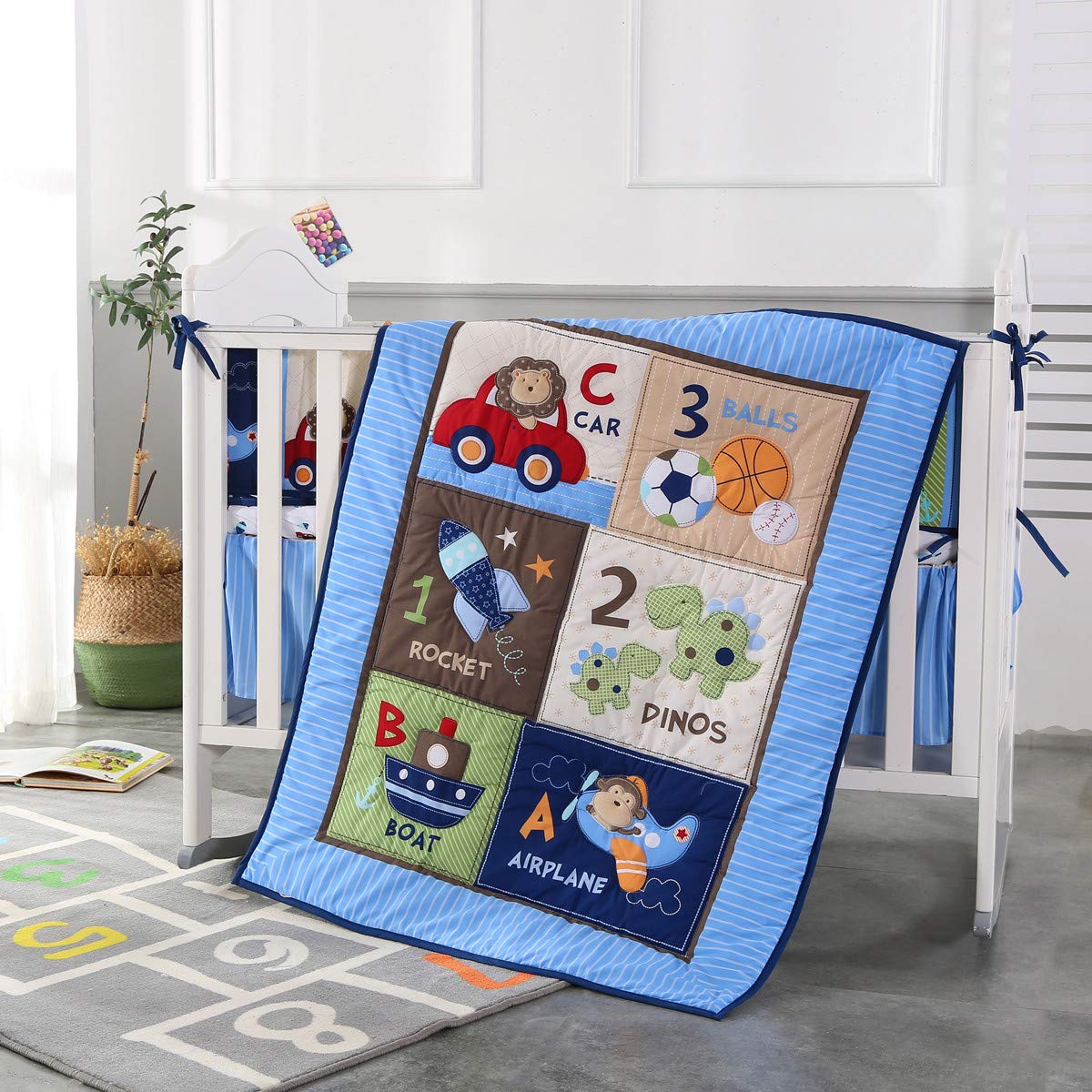7Piece Crib Bedding Set Infant - Baby Nursery Bedding Sets ulasan dan harga