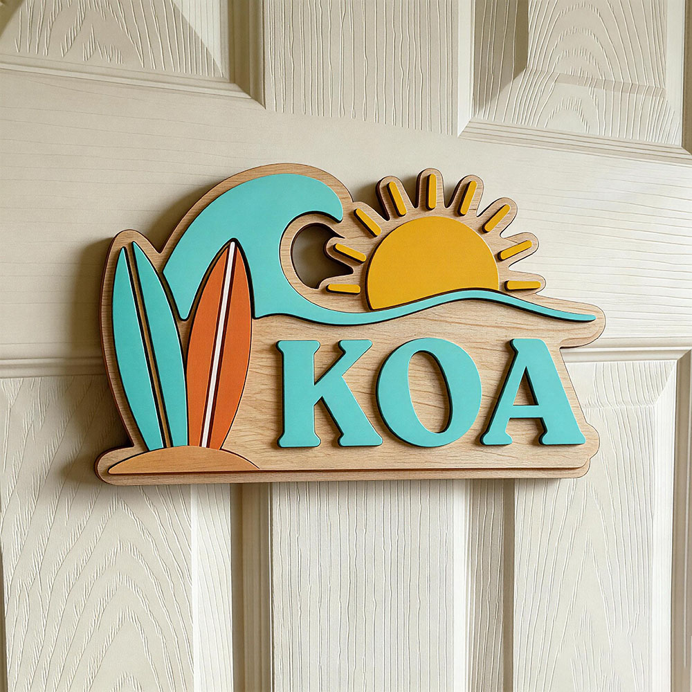 Custom Beach Wave Surfboard Su - Baby Nursery Name Sign ulasan dan harga