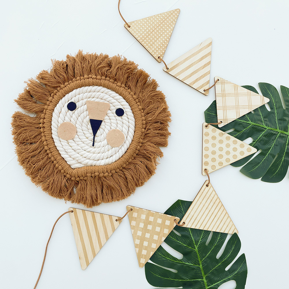 Nordic Wooden Triangle Flag Wa - Baby Nursery Needs ulasan dan harga
