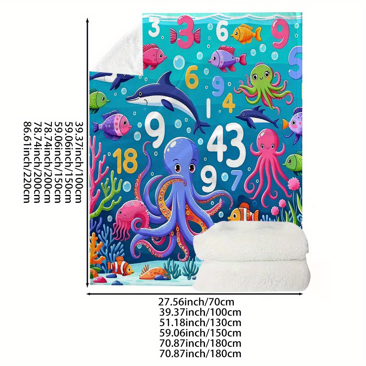 Vibrant Ocean Animal Throw Bla - Baby Nursery Ocean Theme ulasan dan harga