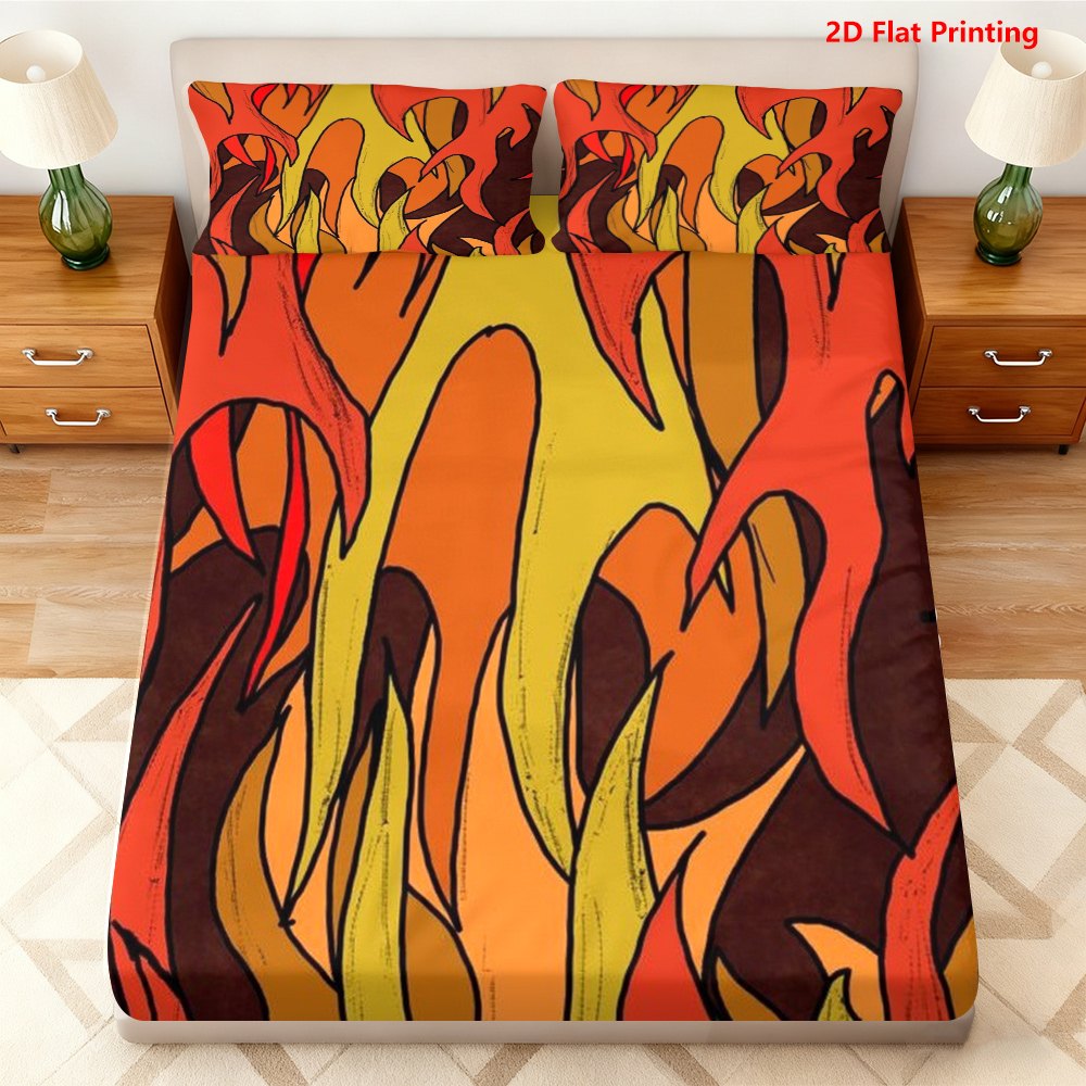 Flame-Themed Bed Sheets Full S - Baby Nursery Bedding Sets ulasan dan harga